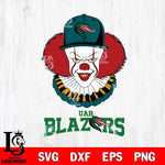 UAB Blazers Pennywise Horror Sport 4 Svg Eps Dxf Png File, Digital Download