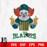 UAB Blazers Pennywise Horror Sport 8 Svg Eps Dxf Png File, Digital Download