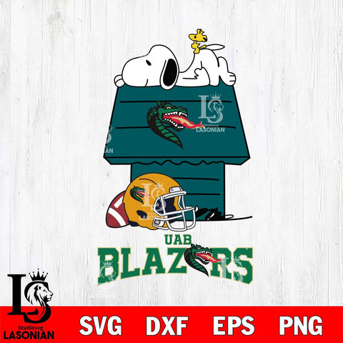UAB Blazers Snoopy Chill Football SVG DXF EPS PNG FILE,Snoopy File Cut, NCAA Digital Download,Instant Download,Christmas Silhouette