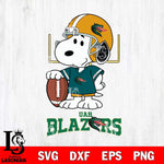 UAB Blazers Snoopy Player Football SVG DXF EPS PNG FILE,Snoopy File Cut, NCAA Digital Download,Instant Download,Christmas Silhouette