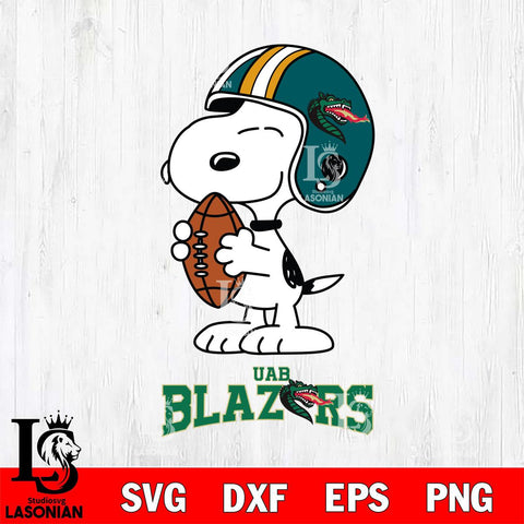 UAB Blazers Snoopy Rugby Svg Eps Dxf Png File, NCAA svg , Digital Download , Instant Download, Cricut File