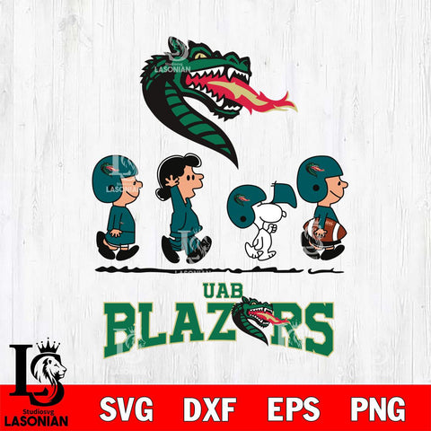 UAB Blazers Snoopy Sport 12 Svg Eps Dxf Png File, Digital Download