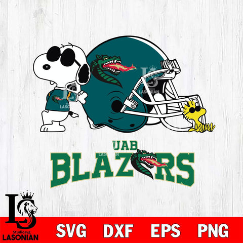 UAB Blazers Snoopy Sport 2 Svg Eps Dxf Png File, Digital Download