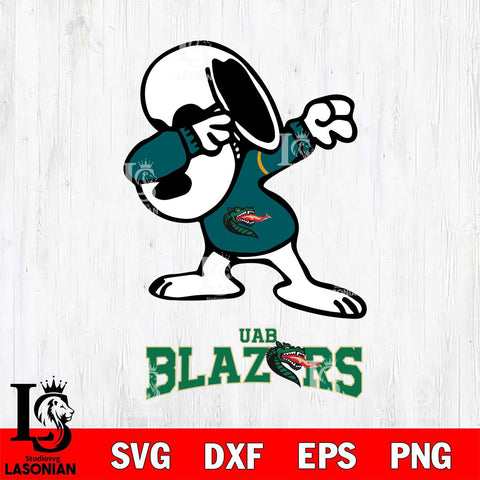 UAB Blazers Snoopy Sport 3 Svg Eps Dxf Png File, Digital Download