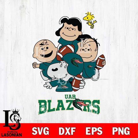UAB Blazers Snoopy Sport 4 Svg Eps Dxf Png File, Digital Download