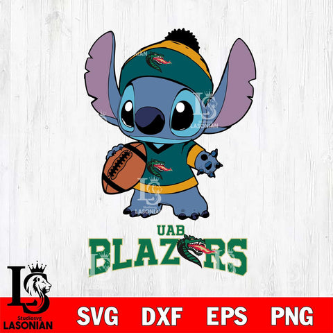 UAB Blazers Stitch Disney, Svg Eps Dxf Png File, Digital Download