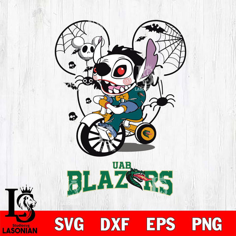 UAB Blazers Stitch Jigsaws Halloween Svg Eps Dxf Png File, Digital Download, Instant Download