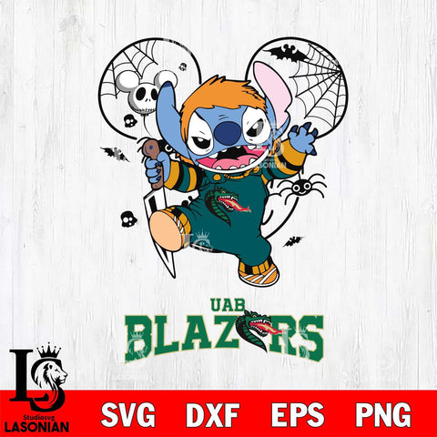 UAB Blazers Stitch Michael Halloween Svg Eps Dxf Png File, Digital Download, Instant Download