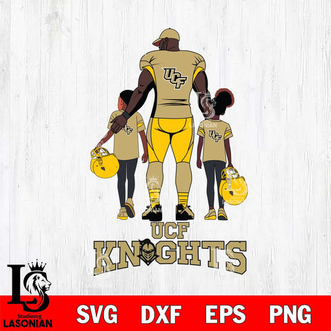 UCF Knights 3 Father and son Rugby SVG DXF EPS PNG FILE,NCAA SVG, Father day Digital Download,Instant Download, Silhouette