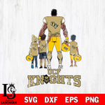 UCF Knights 4 Father and son Rugby SVG DXF EPS PNG FILE,NCAA SVG, Father day Digital Download,Instant Download, Silhouette