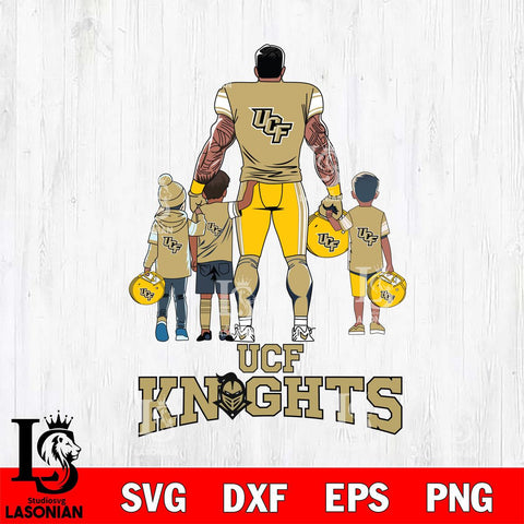 UCF Knights 4 Father and son Rugby SVG DXF EPS PNG FILE,NCAA SVG, Father day Digital Download,Instant Download, Silhouette