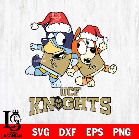 UCF Knights Bluey Christmas Holiday Svg Eps Dxf Png File, Digital Download