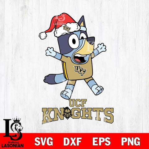 UCF Knights Bluey Happy Christmas Svg Eps Dxf Png File, Digital Download