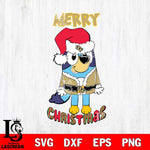 UCF Knights Bluey Merry Christmas Bluey Santa Claus Svg Eps Dxf Png File, Digital Download