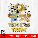 UCF Knights Bluey Trick or Treat Halloween 2 Svg Eps Dxf Png File, Digital Download, Instant Download