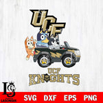 UCF Knights Bluey friends car Svg Eps Dxf Png File, NCAA svg, Digital Download, Instant Download