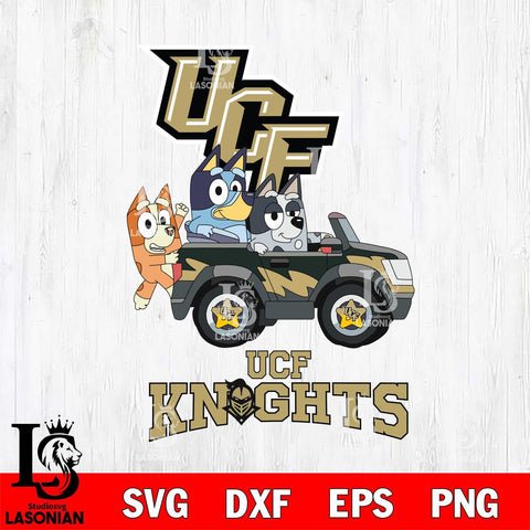 UCF Knights Bluey friends car Svg Eps Dxf Png File, NCAA svg, Digital Download, Instant Download