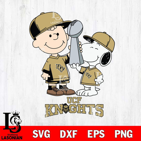 UCF Knights Charlie Brown and Snoopy Champions Svg Eps Dxf Png File, NCAA svg , Digital Download , Instant Download, Cricut File