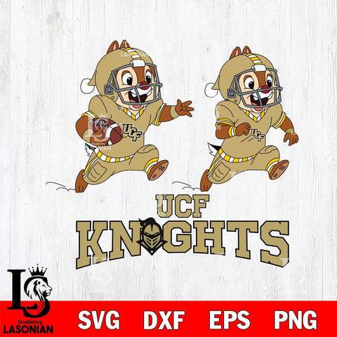 UCF Knights Chip & Dale Football Cricut,Christmas SVG DXF EPS PNG FILE, NCAA Digital Download,Instant Download, Silhouette