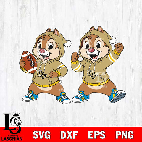 UCF Knights Chip và Dale Football File Cut, NCAA SVG DXF EPS PNG FILE, Digital Download , Criucut , Silhouette