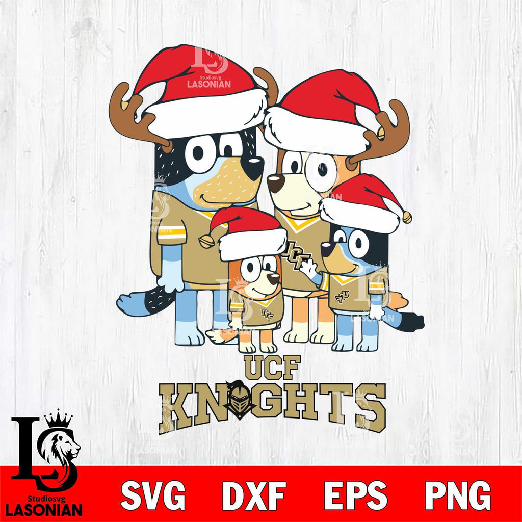 UCF Knights Christmas Bluey Santa Family Lasoniansvg ucf-knights-christmas-bluey-santa-family-lasoniansvg
