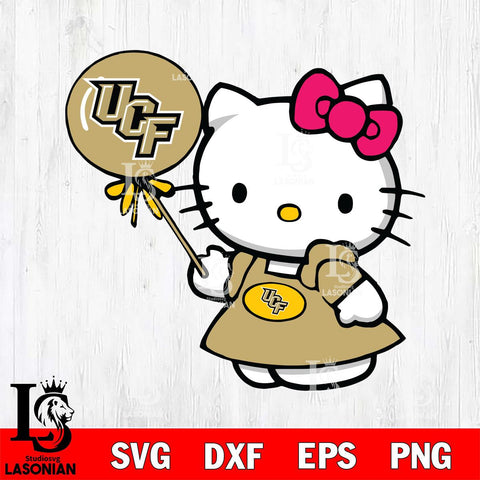 UCF Knights Cute Hello Kitty 2 Svg Eps Dxf Png File, Digital Download, Instant Download