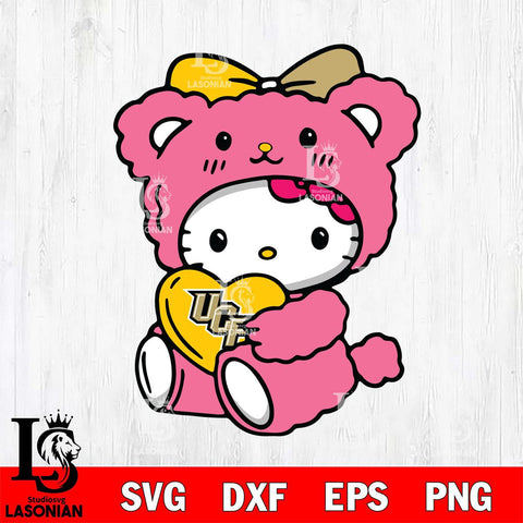 UCF Knights Cute Hello Kitty 3 Svg Eps Dxf Png File, Digital Download, Instant Download