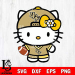 UCF Knights Cute Hello Kitty Football 10 Svg Eps Dxf Png File, NCAA svg, Digital Download, Instant Download