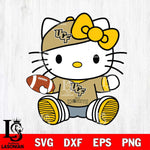 UCF Knights Cute Hello Kitty Football 11 Svg Eps Dxf Png File, NCAA svg, Digital Download, Instant Download