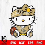 UCF Knights Cute Hello Kitty Football 12 Svg Eps Dxf Png File, NCAA svg, Digital Download, Instant Download