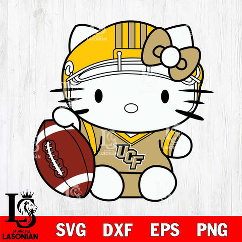UCF Knights Cute Hello Kitty Football 5 Svg Eps Dxf Png File, NCAA svg, Digital Download, Instant Download