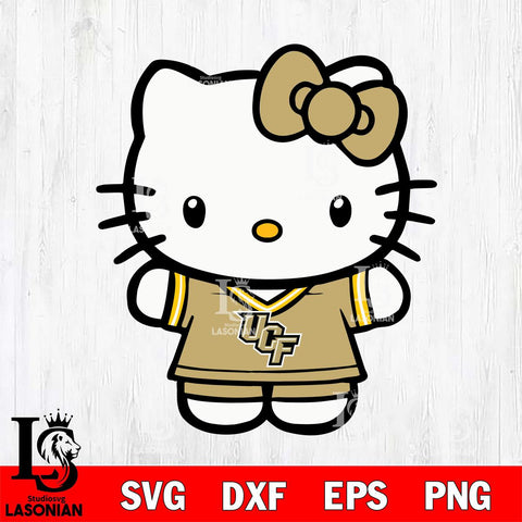 UCF Knights Cute Hello Kitty Football 6 Svg Eps Dxf Png File, NCAA svg, Digital Download, Instant Download