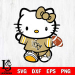 UCF Knights Cute Hello Kitty Football 7 Svg Eps Dxf Png File, NCAA svg, Digital Download, Instant Download