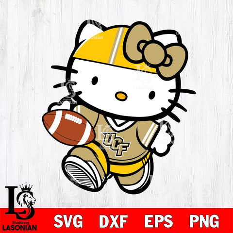 UCF Knights Cute Hello Kitty Football 9 Svg Eps Dxf Png File, NCAA svg, Digital Download, Instant Download