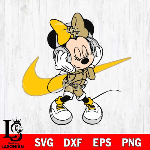 UCF Knights Cute Minnie Mouse Dancing Svg Eps Dxf Png File, NCAA svg, Digital Download, Instant Download