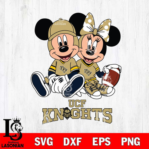 UCF Knights Disney Mickey And Minnie Football Svg Eps Dxf Png File, NCAA svg , Digital Download , Instant Download, Cricut File