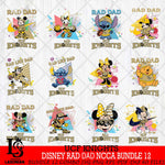 UCF Knights Disney Rad Dad NCAA Bundle 12 SVG DXF EPS PNG FILE, BUNDLE NCAA Disney Father day File Cut,Digital Download,Instant Download,Disney Svg Files