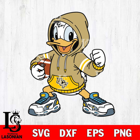 UCF Knights Donald Duck Disney Christmas File Cut, NCAA SVG DXF EPS PNG FILE, Digital Download , Criucut , Silhouette