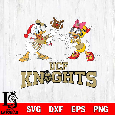 UCF Knights Donald Duck & Daisy Duck Football Cricut,Christmas SVG DXF EPS PNG FILE, NCAA Digital Download,Instant Download, Silhouette