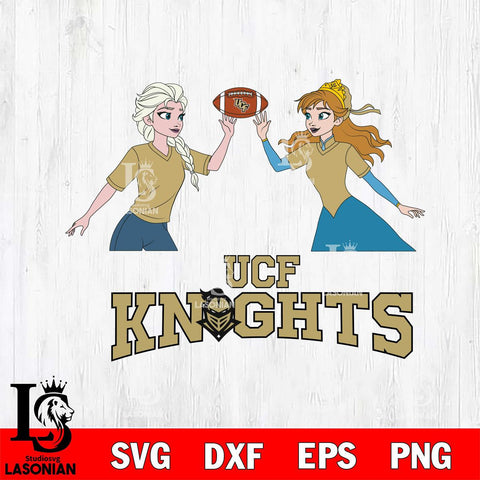 UCF Knights Elsa & Anna Football Cricut,Christmas SVG DXF EPS PNG FILE, NCAA Digital Download,Instant Download, Silhouette