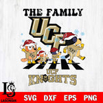 UCF Knights Family Bluey Christmas Svg Eps Dxf Png File, Digital Download