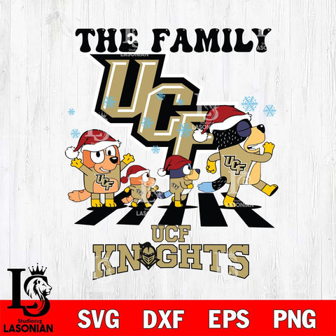 UCF Knights Family Bluey Christmas Svg Eps Dxf Png File, Digital Download
