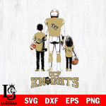UCF Knights Father And Child Football SVG DXF EPS PNG FILE,NCAA SVG, Father day Digital Download,Instant Download, Silhouette