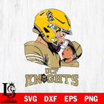 UCF Knights Father And Child Rugby SVG DXF EPS PNG FILE,NCAA SVG, Father day Digital Download,Instant Download, Silhouette
