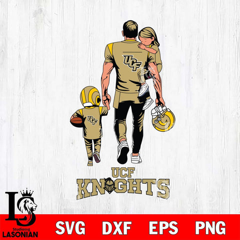 UCF Knights Father And Son Football SVG DXF EPS PNG FILE,NCAA SVG, Father day Digital Download,Instant Download, Silhouette