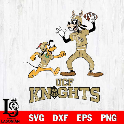 UCF Knights Goofy & Pluto Football Cricut,Christmas SVG DXF EPS PNG FILE, NCAA Digital Download,Instant Download, Silhouette