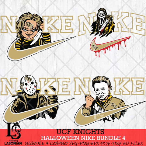 UCF Knights Halloween Nike NCAA Bundle 4 Svg Eps Dxf Png File, Digital Download, Instant Download