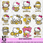 UCF Knights Hello Kitty Bundle 12 SVG Svg Eps Dxf Png File, Digital Download, Instant Download