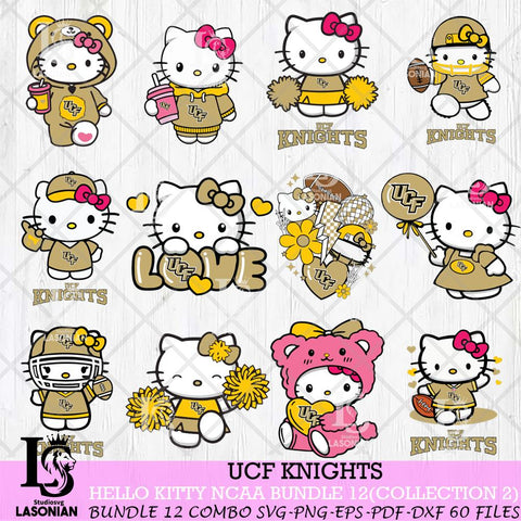 UCF Knights Hello Kitty Bundle 12 SVG Svg Eps Dxf Png File, Digital Download, Instant Download