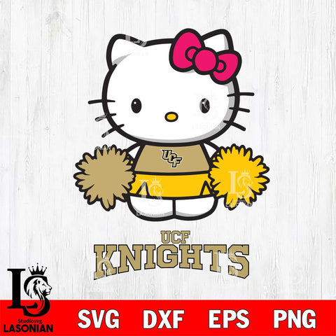 UCF Knights Hello Kitty Cheerleader 2 Svg Eps Dxf Png File, Digital Download, Instant Download
